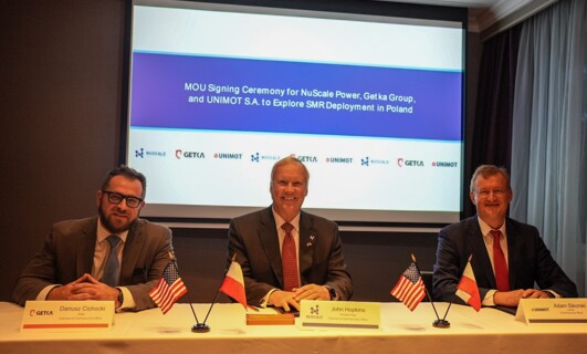 NuScale Power Signs Memorandum of Understanding with Getka and UNIMOT to Explore SMR Deployment in Poland