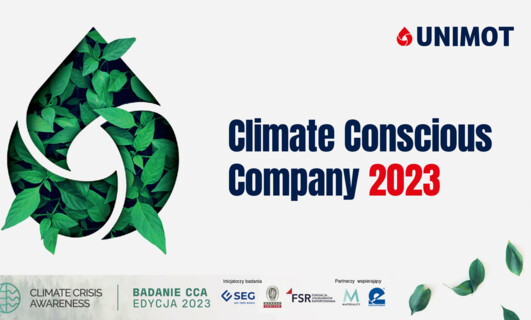 Unimot with the title of “Climate Conscious Company”